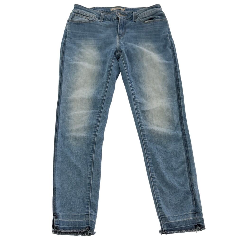 Levis Jeans Womens 29 Blue 535 Super Skinny Denim‎ Ankle Raw Hem Cotton